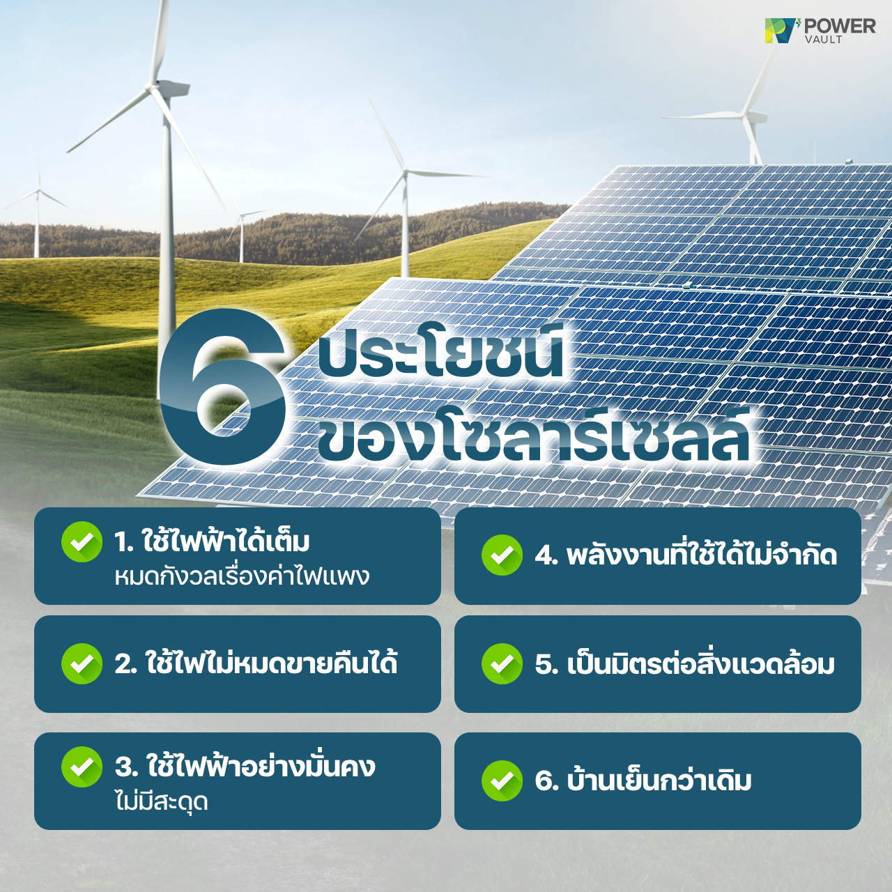 6 ประโยชน์ของโซลาร์เซลล์